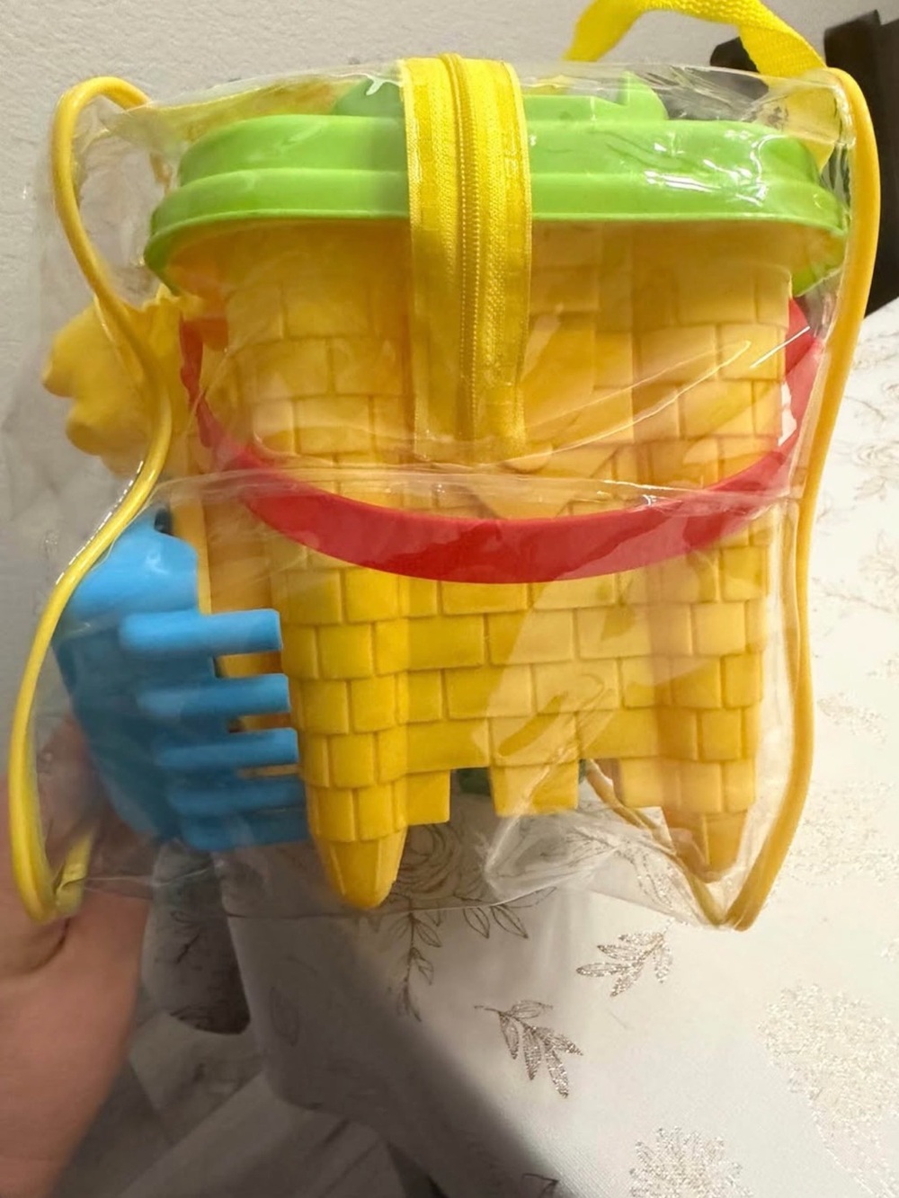 Yellow Kids Beach Toy Set with Green and Teal Accessories - Picture 6 of 7